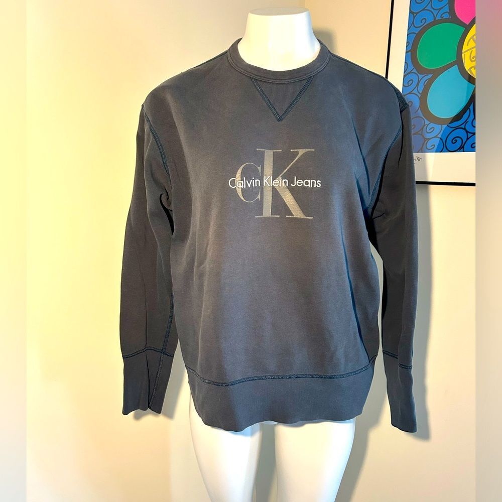 Calvin Klein Embroidered Pullover Sweatshirt Size… - image 1